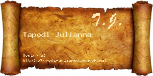 Tapodi Julianna névjegykártya
