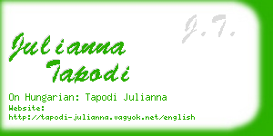 julianna tapodi business card